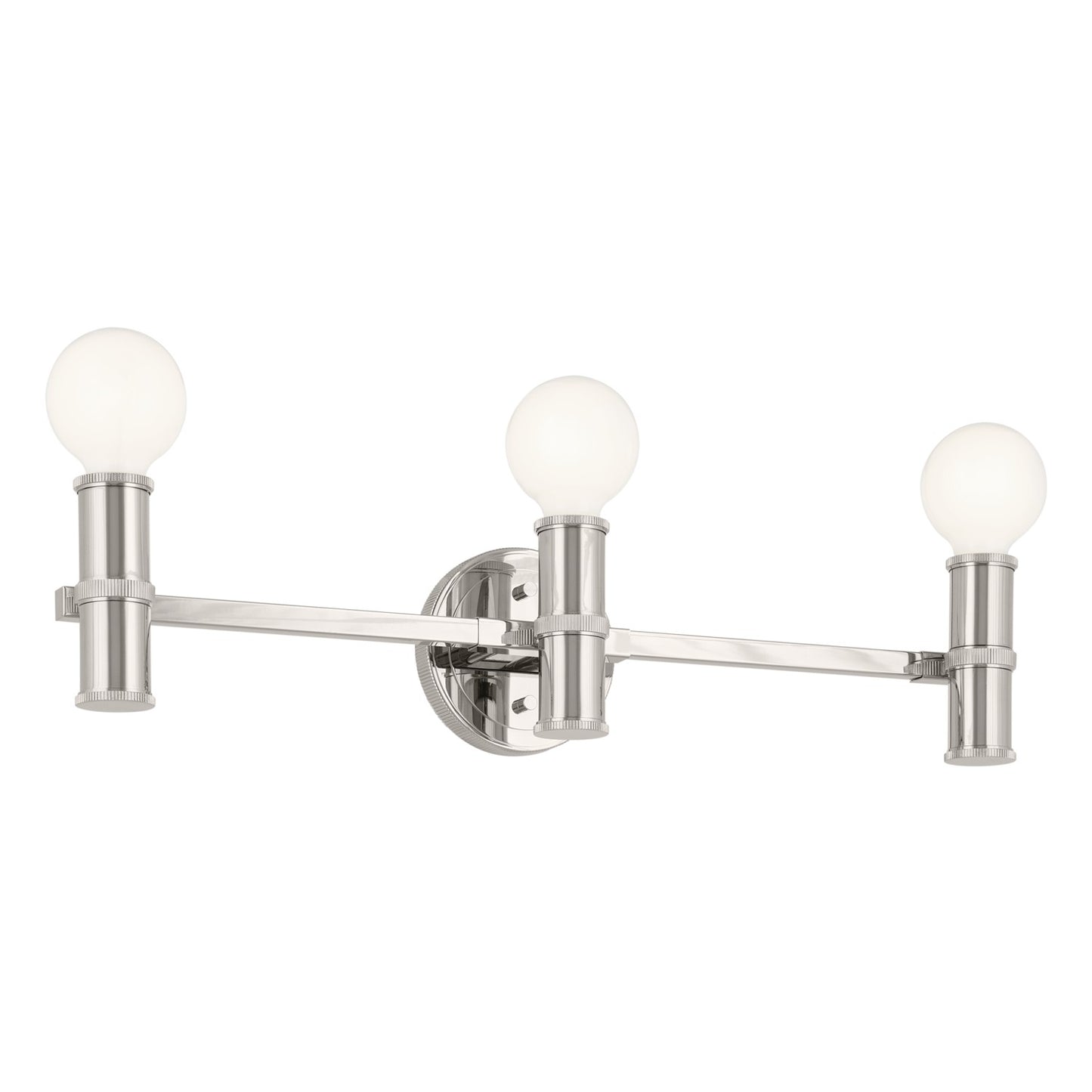 Torche Three Light Bath in Polished Nickel