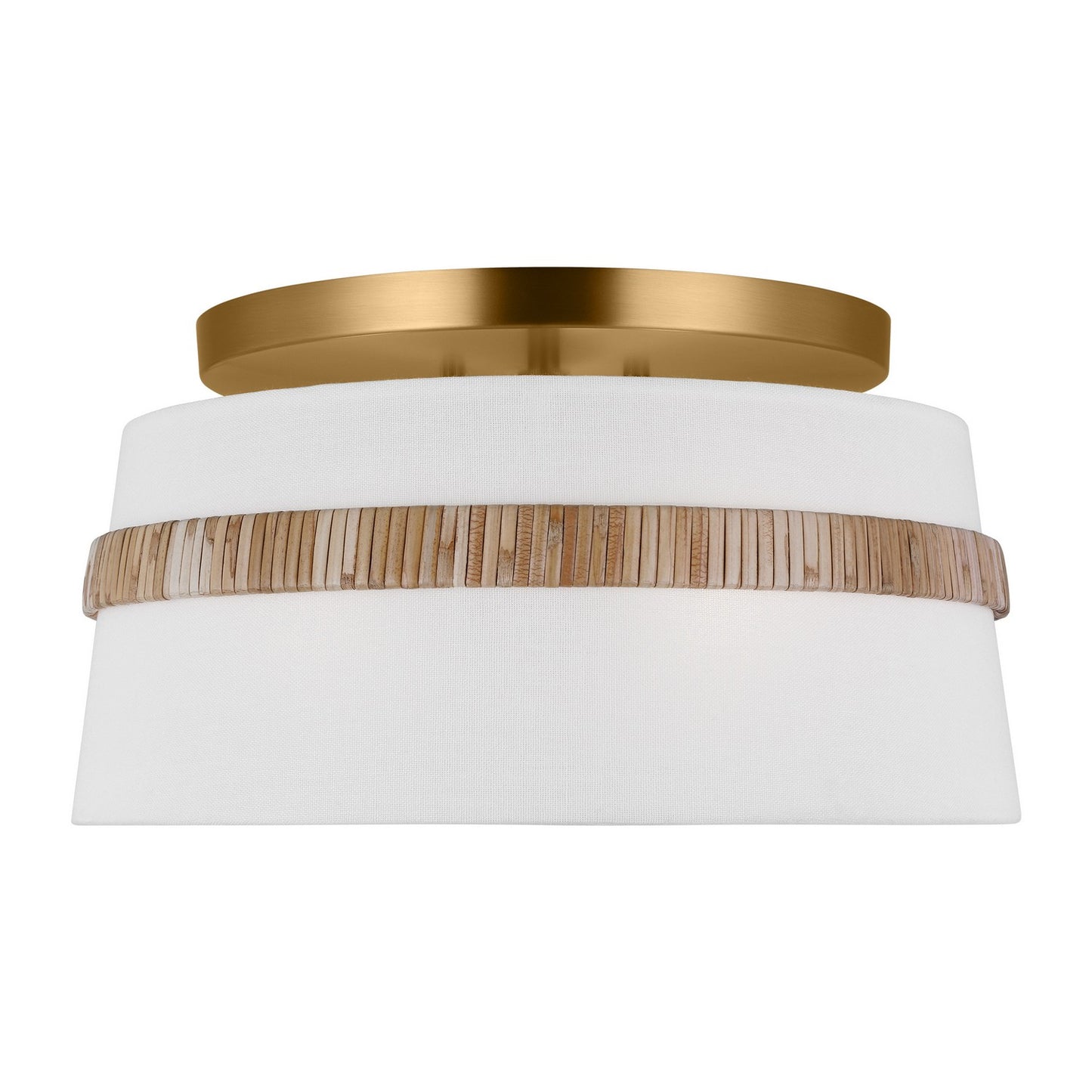 Cordtlandt Three Light Semi-Flush Mount in Rattan
