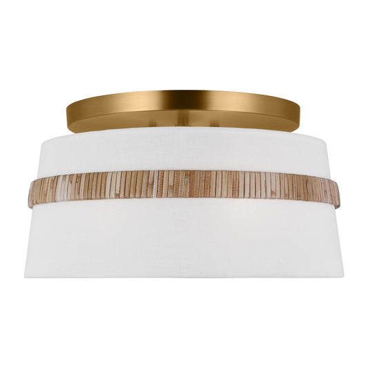 Cordtlandt Three Light Semi-Flush Mount in Rattan