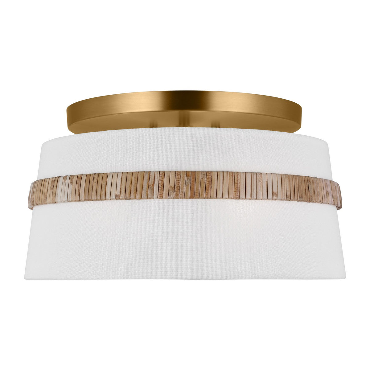 Cordtlandt Three Light Semi-Flush Mount in Rattan