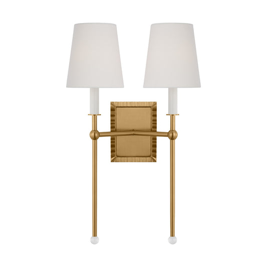 Baxley Two Light Wall Sconce in Burnished Brass
