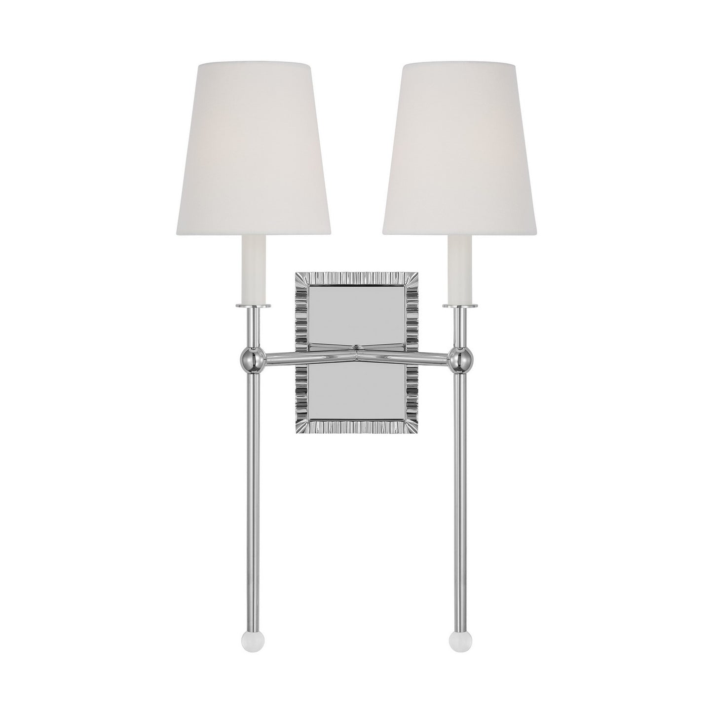 Baxley Two Light Wall Sconce in Polished Nickel