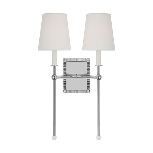 Baxley Two Light Wall Sconce in Polished Nickel