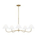 Laguna Five Light Chandelier in Burnished Brass
