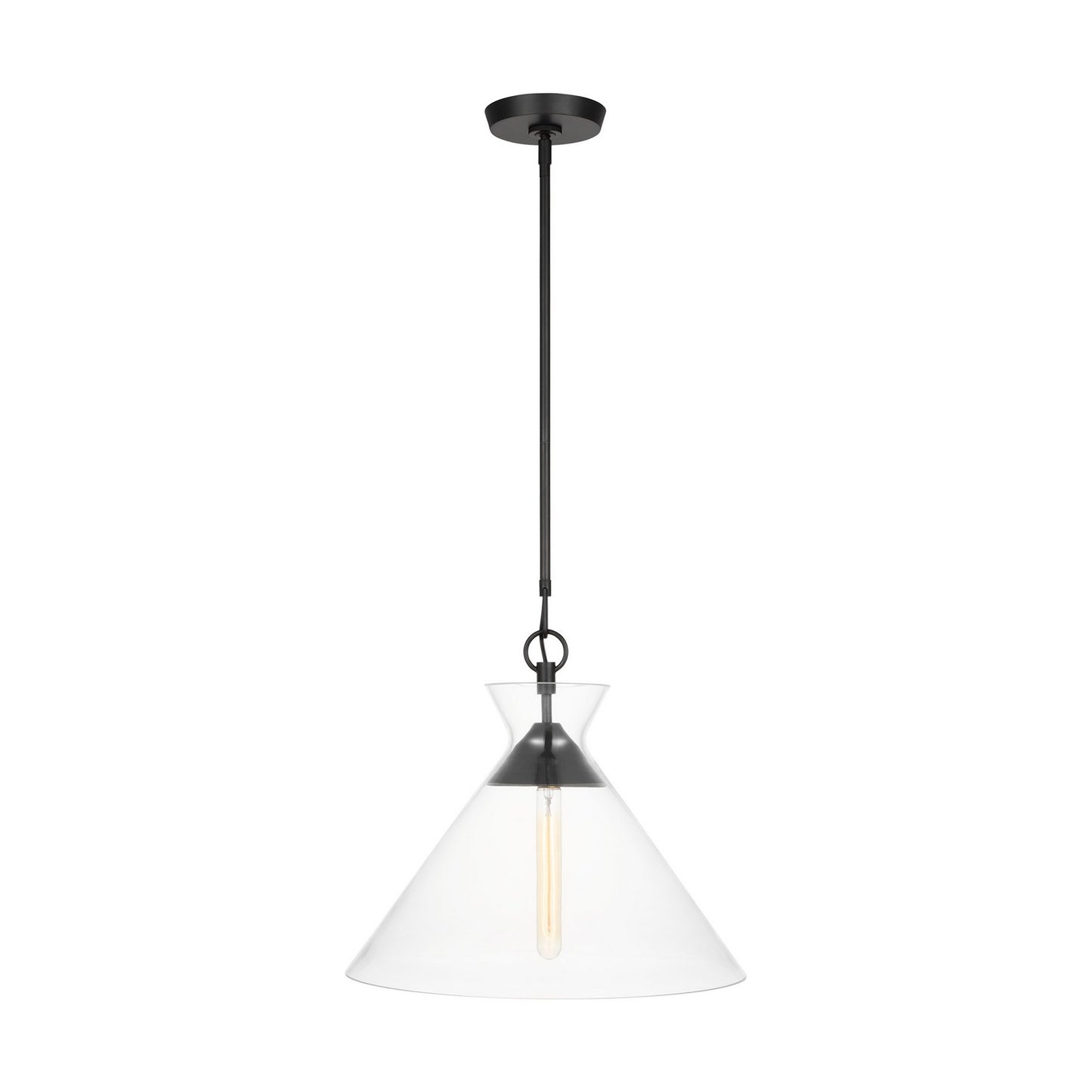 Atlantic One Light Pendant in Aged Iron