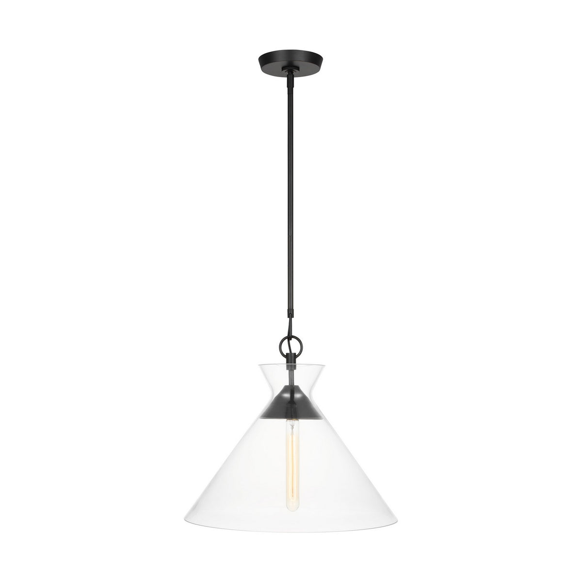 Atlantic One Light Pendant in Aged Iron