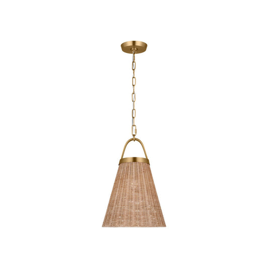 Whitby One Light Pendant in Burnished Brass