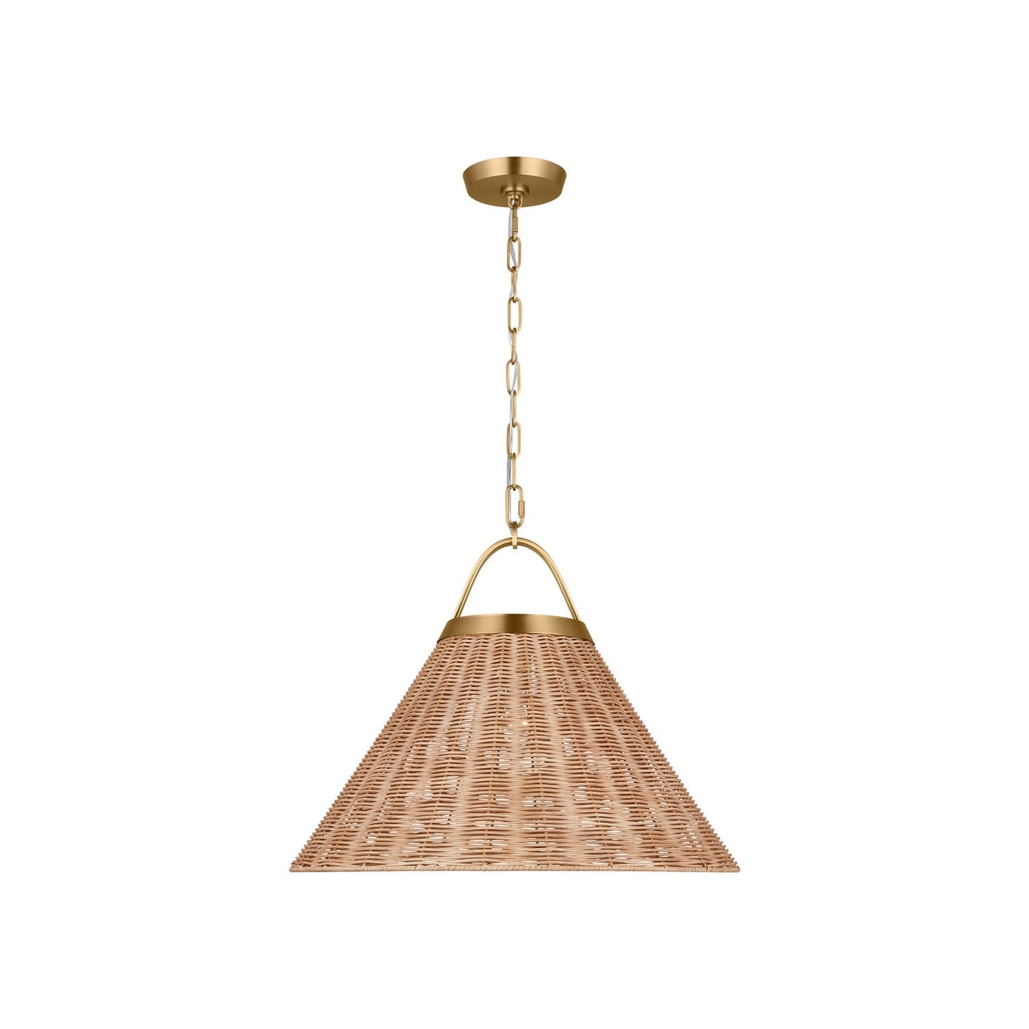 Whitby One Light Pendant in Burnished Brass