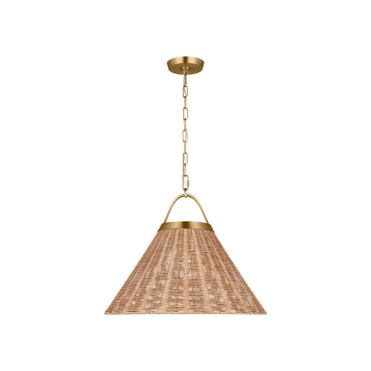 Whitby One Light Pendant in Burnished Brass