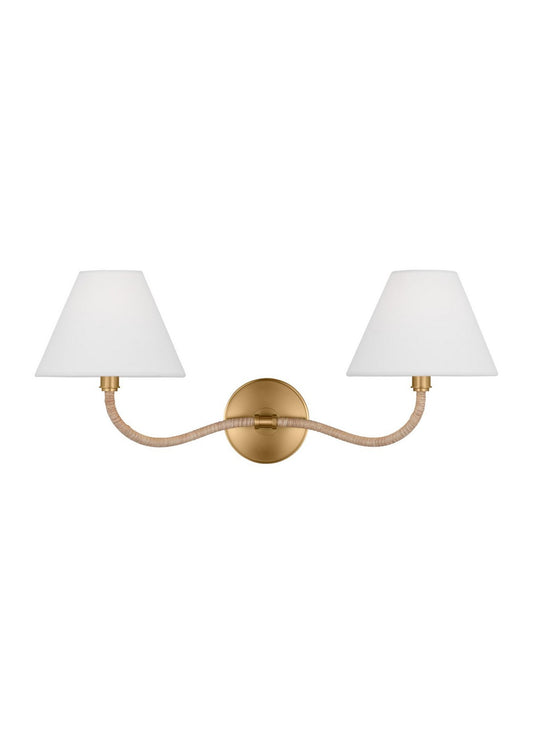 Laguna Two Light Wall Sconce in Burnished Brass