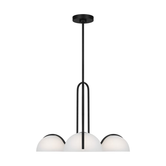 Nido Three Light Chandelier in Midnight Black