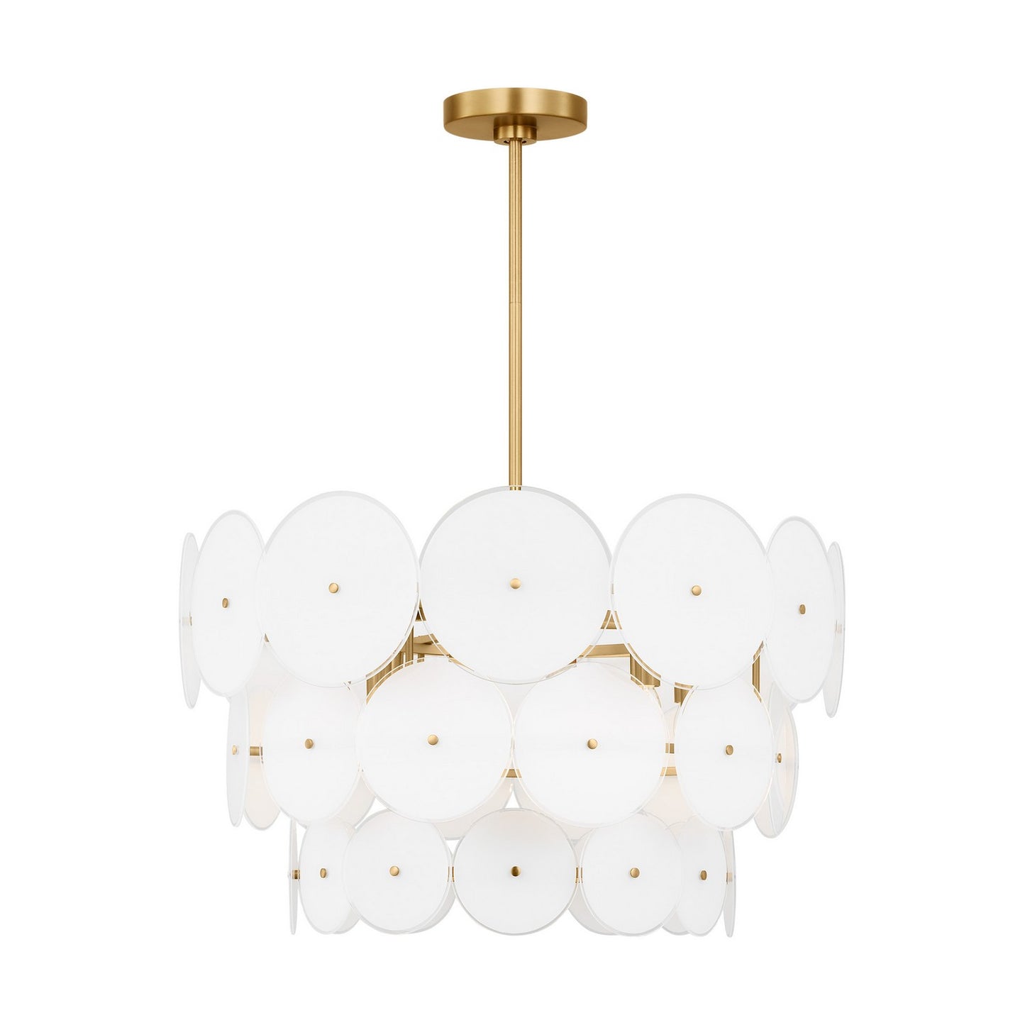 Emery 12 Light Chandelier in Burnished Brass