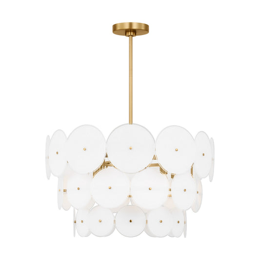 Emery 12 Light Chandelier in Burnished Brass