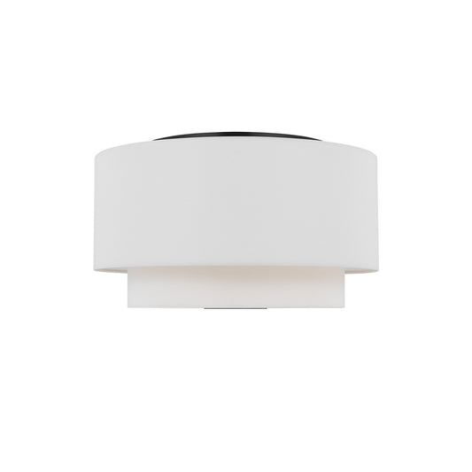 Sawyer Three Light Flush Mount in Midnight Black