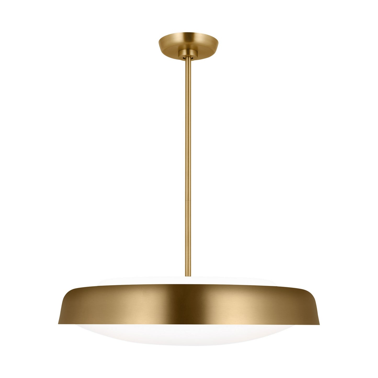 Draper Three Light Pendant in Burnished Brass