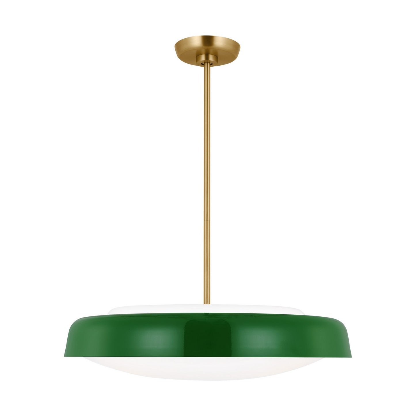 Draper Three Light Pendant in Green