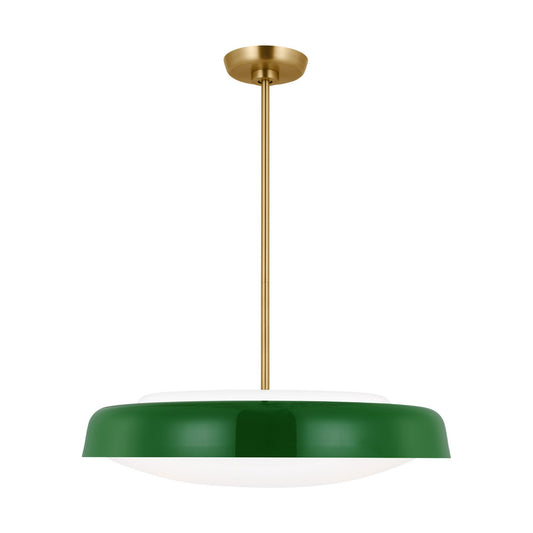 Draper Three Light Pendant in Green