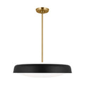 Draper Three Light Pendant in Midnight Black
