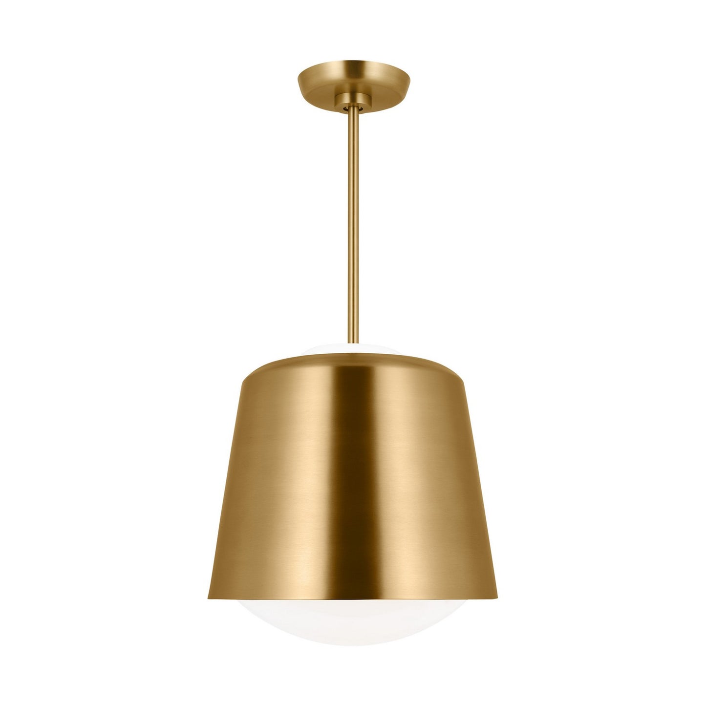 Draper One Light Pendant in Burnished Brass