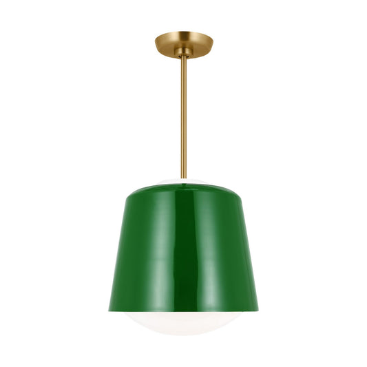Draper One Light Pendant in Green