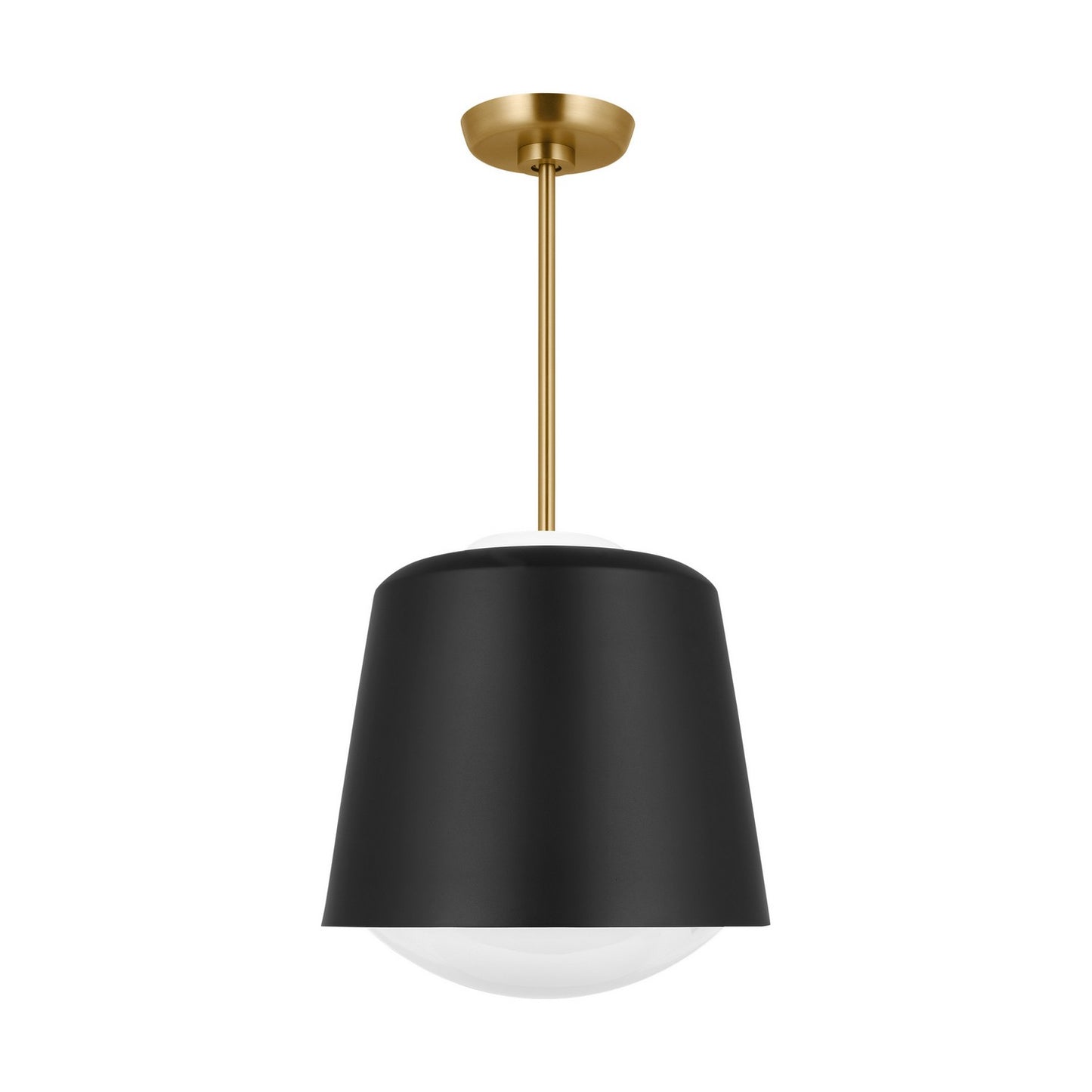 Draper One Light Pendant in Midnight Black