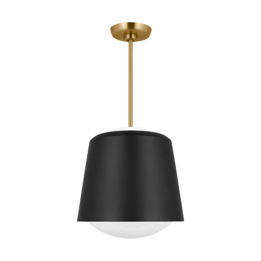 Draper One Light Pendant in Midnight Black
