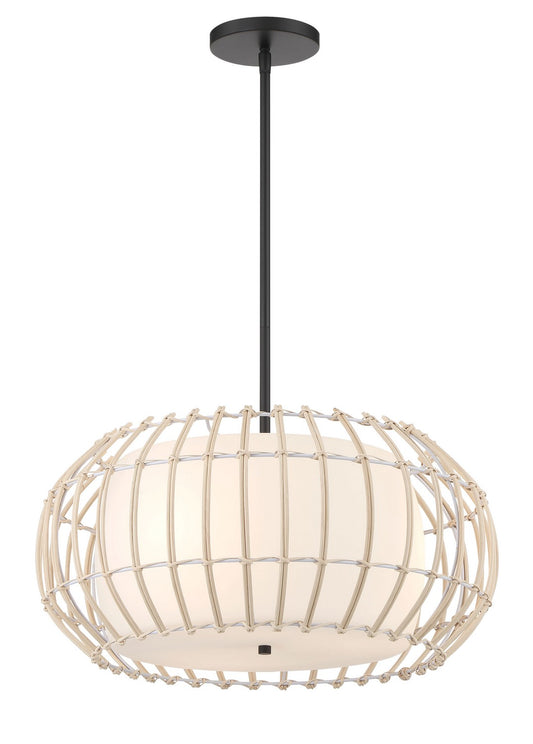 Watermill by Robin Baron Three Light Pendant in Coal
