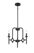 Muncie Three Light Chandelier in Coal
