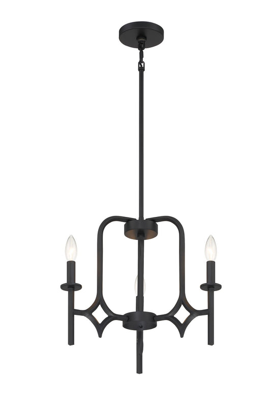 Muncie Three Light Chandelier in Coal