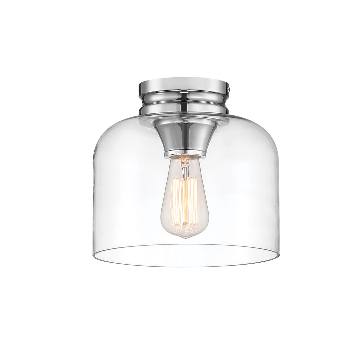 Ezra One Light Flushmount in Chrome