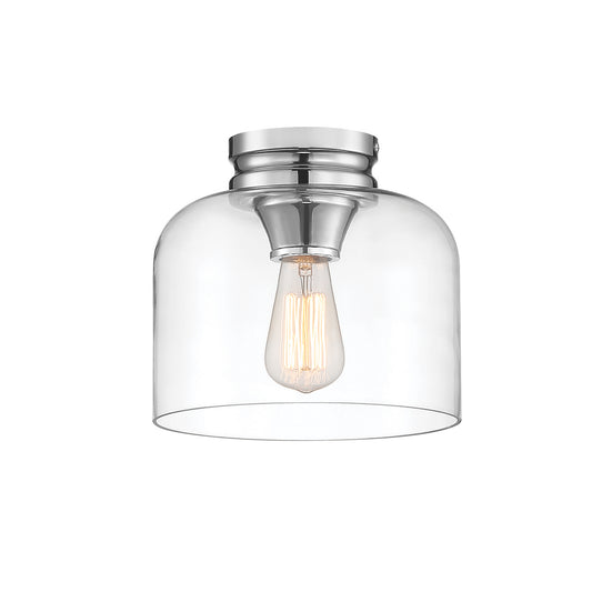 Ezra One Light Flushmount in Chrome