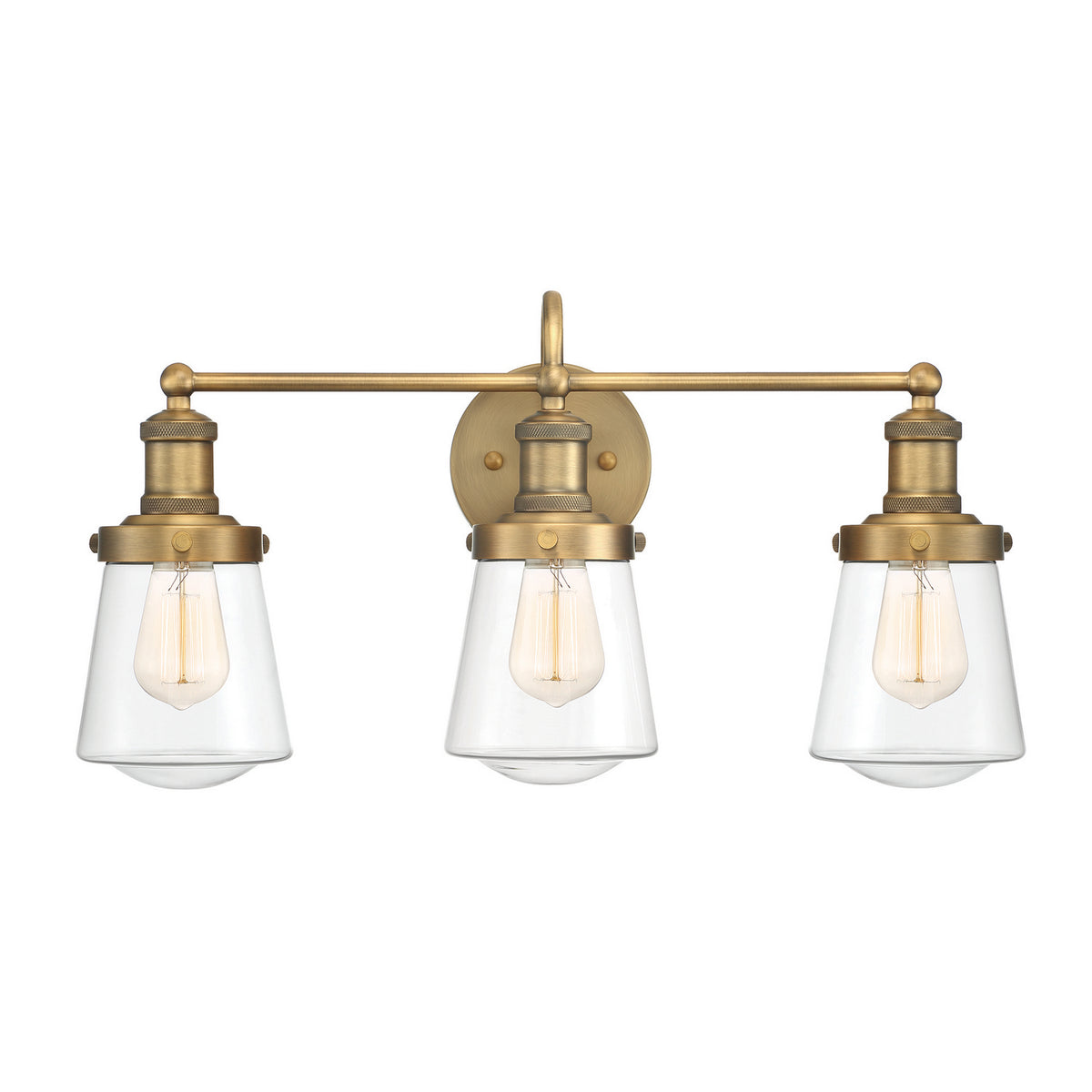 Taylor Three Light Bath Bar in Old Satin Brass