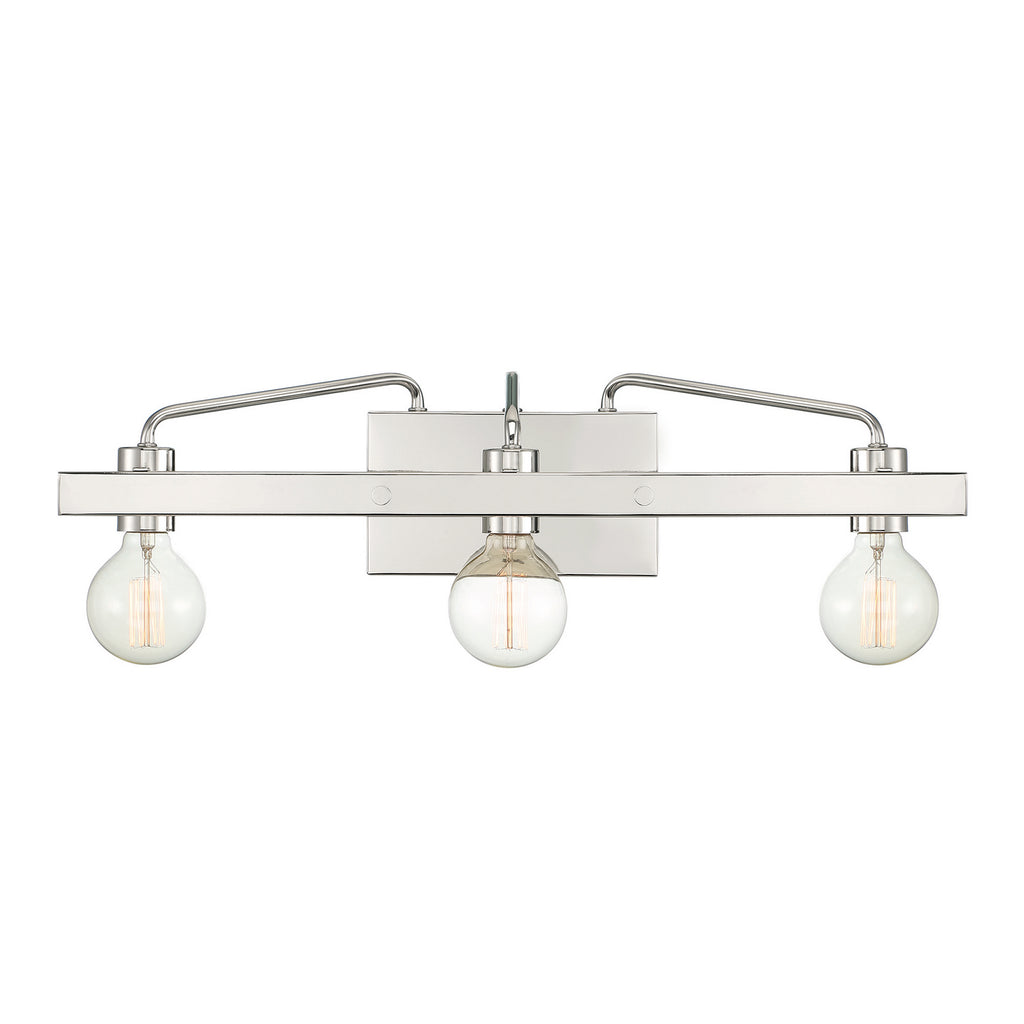 Ravella Three Light Bath in Polished Nickel