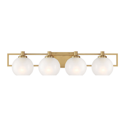 Cowen Four Light Vanity in Brushed Gold