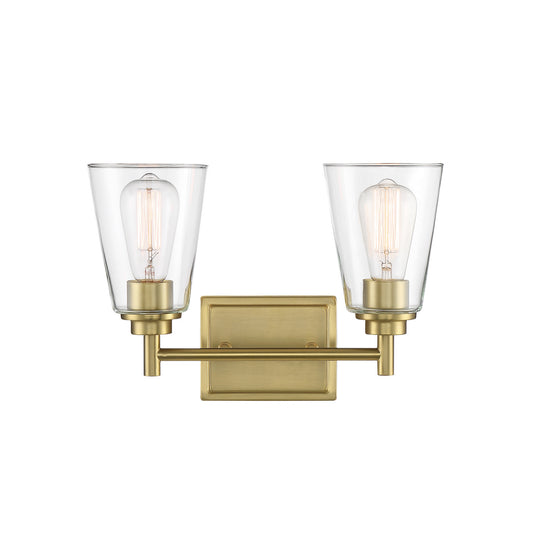 Westin Two Light Vanity in Brushed Gold