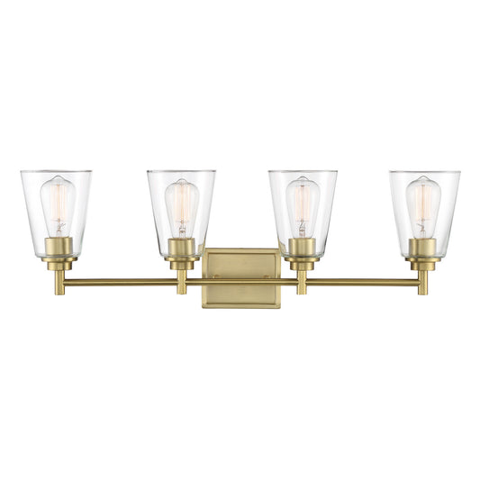 Westin Four Light Vanity in Brushed Gold