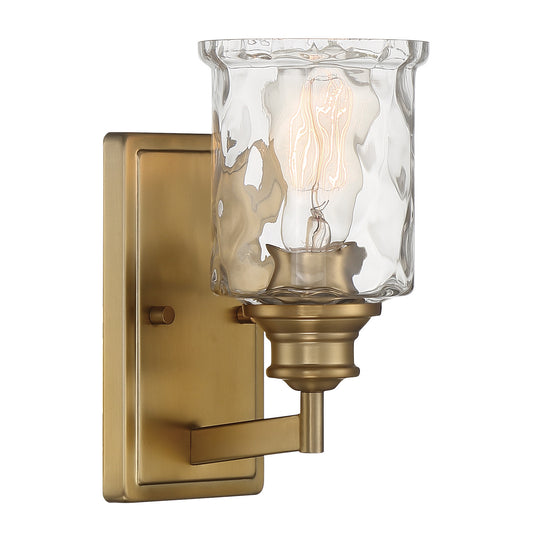 Drake One Light Wall Sconce in Brushed Gold