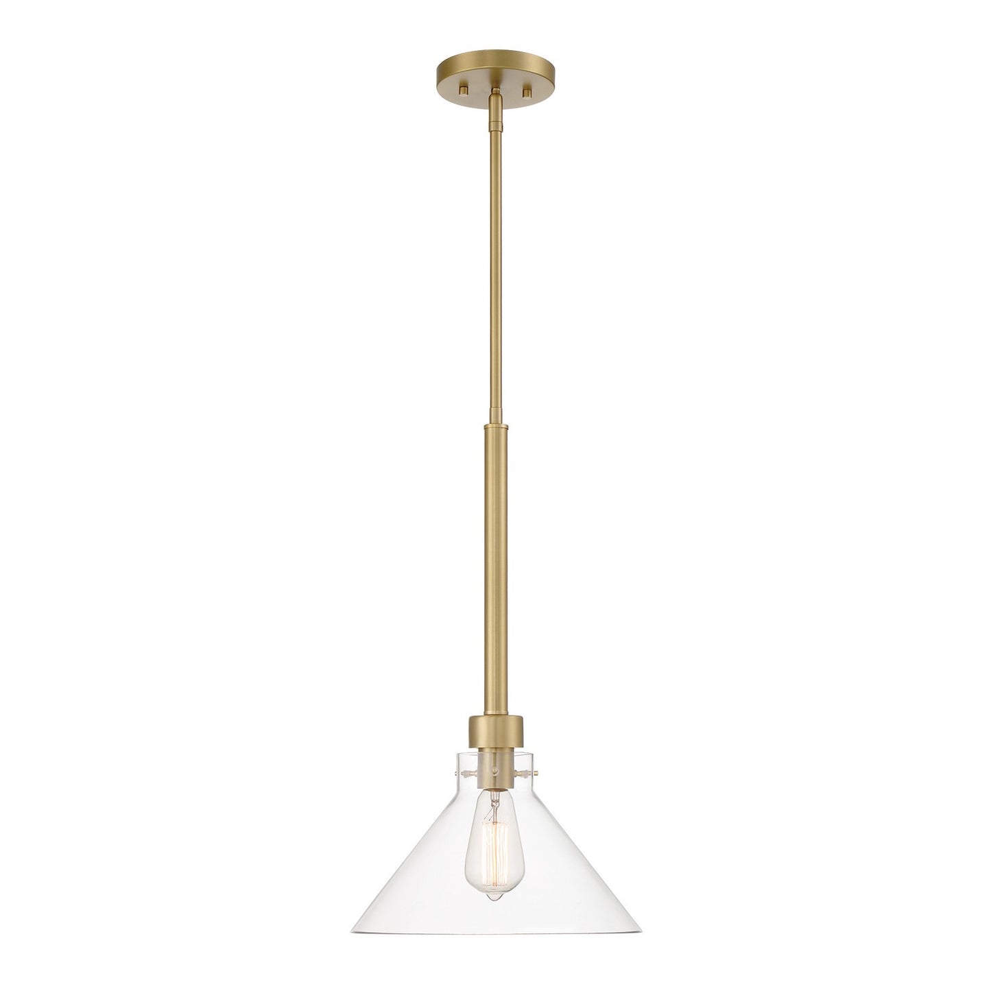 Willow Creek (existing DF extension) One Light Pendant in Brushed Gold