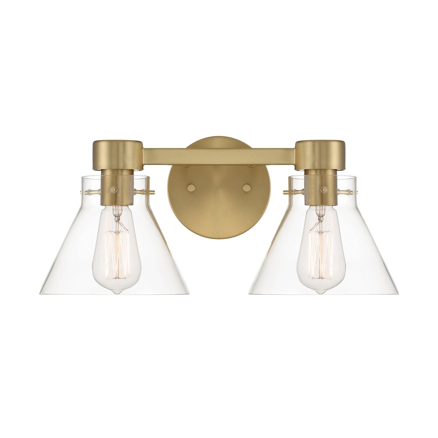 Willow Creek (existing DF extension) Two Light Vanity in Brushed Gold