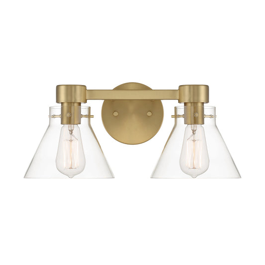 Willow Creek (existing DF extension) Two Light Vanity in Brushed Gold