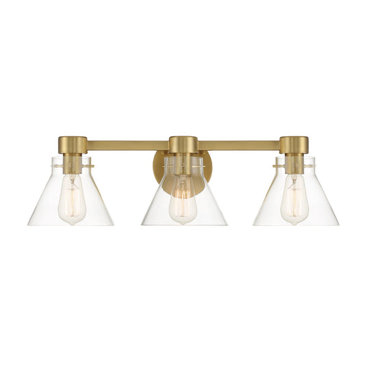 Willow Creek (existing DF extension) Three Light Vanity in Brushed Gold