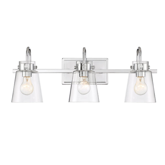 Inwood Three Light Bath Bar Vanity in Chrome