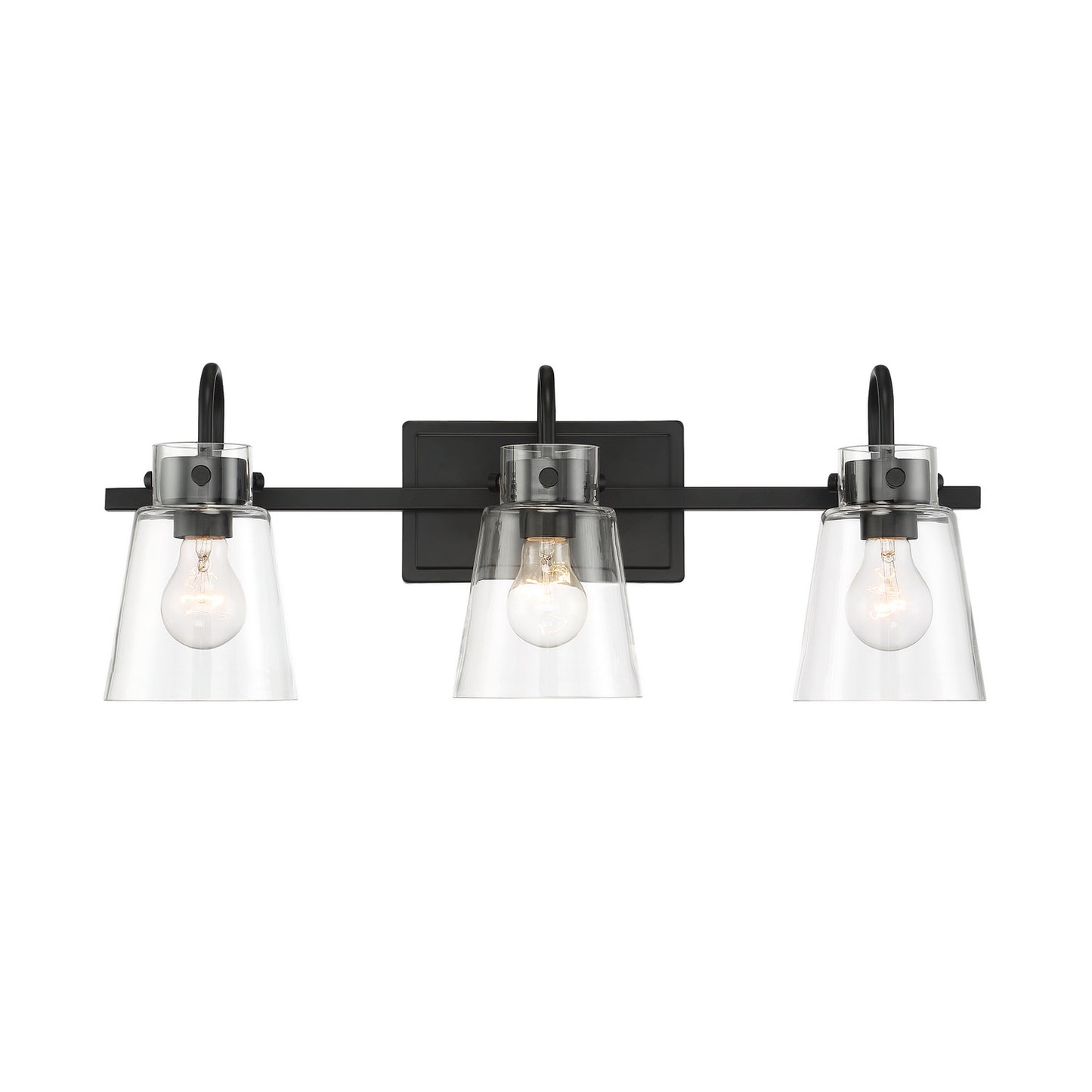 Inwood Three Light Vanity in Matte Black