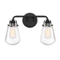Elliott Two Light Bath Bar Vanity in Matte Black
