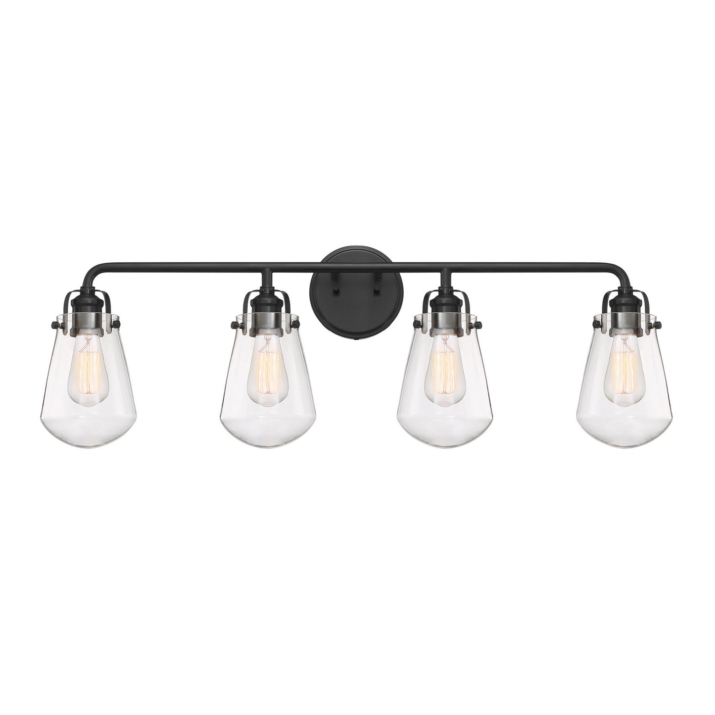 Elliott Four Light Bath Bar Vanity in Matte Black