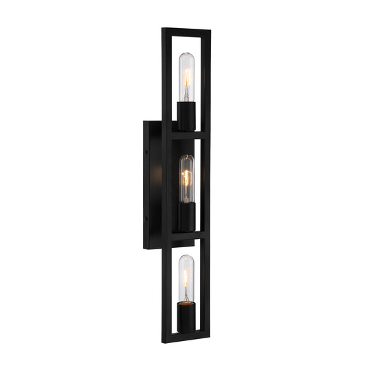 Urban Oasis Three Light Vanity in Matte Black