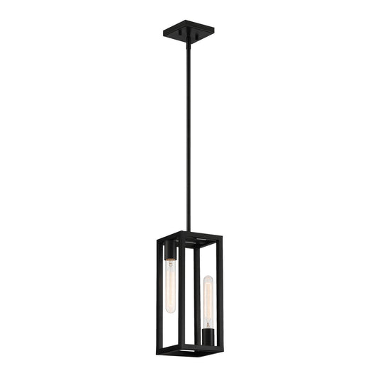 Urban Oasis Two Light Pendant in Matte Black