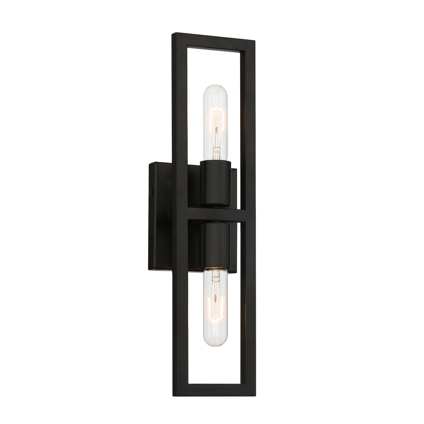 Urban Oasis Two Light Wall Sconce in Matte Black