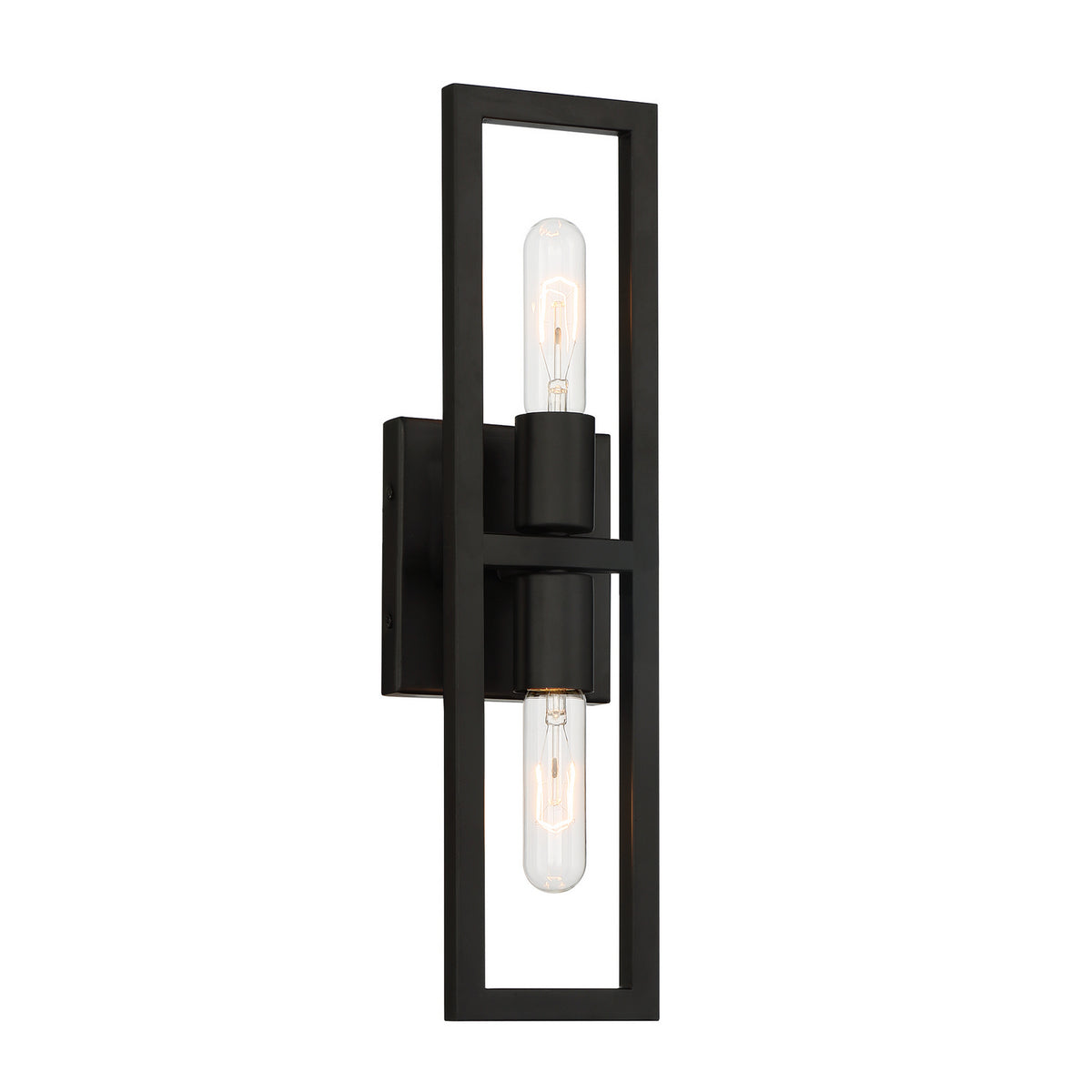Urban Oasis Two Light Wall Sconce in Matte Black
