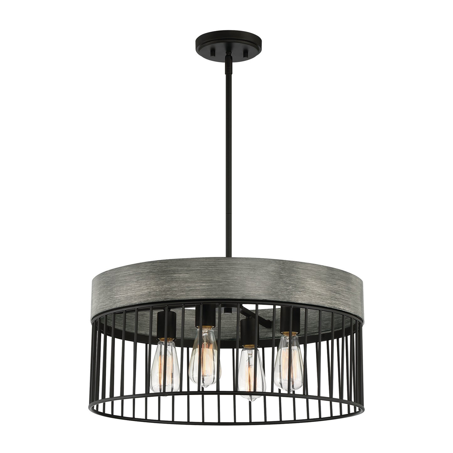 Aster Four Light Pendant in Matte Black